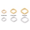 Picture of Brass Beads Frames Rhombus S Pattern Real Gold Plated