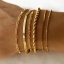 Immagine di Placcatura Sottovuoto Ecologica Semplice & Casual Elegante 18K Vero Oro Placcato 304 Acciaio Inossidabile Catena Braccialetti Unisex Festa 1 Pz