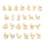 Immagine di Ottone Charms Lettera 18K Vero Oro Placcato Lettere " A-Z " 3 Pz