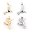 Immagine di Ottone Charms Colibrì Vero Oro Placcato 2 Pz