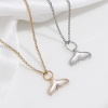 Picture of Natural Shell & Brass Micro Pave Charms Real Gold Plated Whale Tail 15mm x 10mm