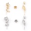 Picture of Brass Pendants Real Gold Plated Flower Leaves 3D