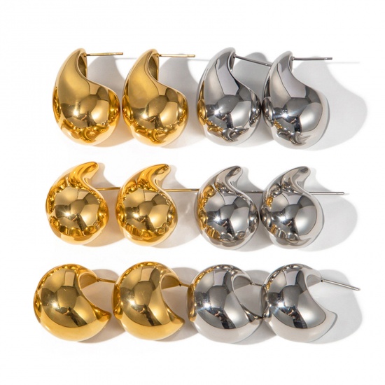Immagine di Squisito Elegante Orecchino All'Ingrosso, Goccia 18K Vero Oro Placcato Ottone, Donne Ecologico Regalo Fornitura di Gioielli, 1 Paio