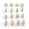 Picture of Brass Beads For DIY Jewelry Making Multicolor Cylinder Clear Cubic Zirconia