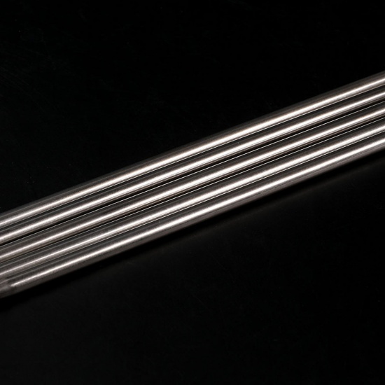 ステンレス鋼 ダブルポイント 編み針 シルバートーン 20cm 長さ 1 セット （35 個/セット) の画像