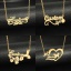 Immagine di 1 Pz 304 Acciaio Inossidabile Collana con Nome Personalizzato Ciondolo con Lettera Personalizzata Oro Placcato 52cm Lunghezza