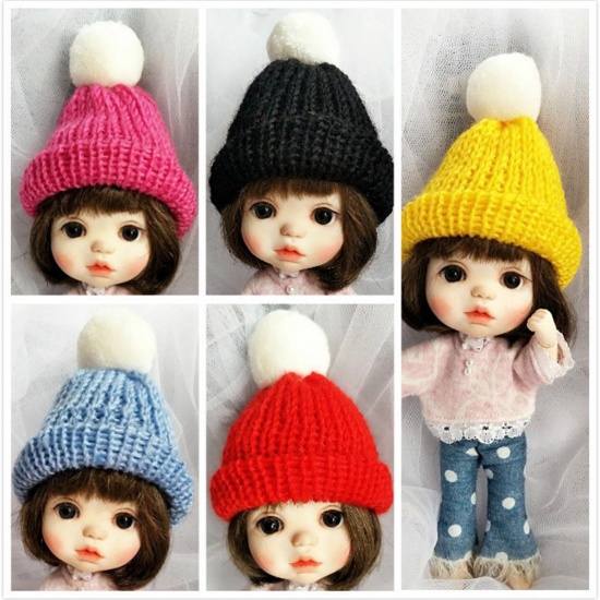 Picture of Cotton Toy Doll Making Multicolor Hat 4.6cm x 3.1cm