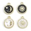 Picture of Zinc Based Alloy Galaxy Charms Gold Plated Multicolor Sun Moon Enamel