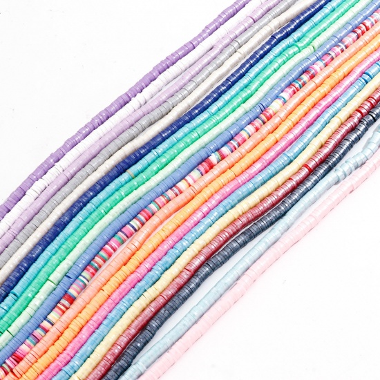 Immagine di 2 Fili Argilla Katsuki Perline Tondo Multicolore Madreperla Circa 6mm Dia