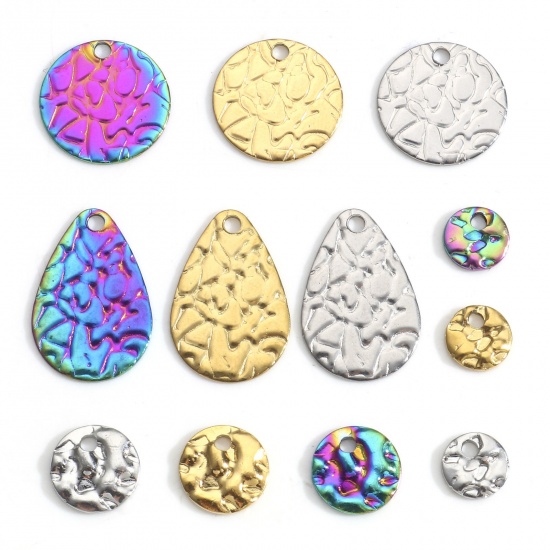 Picture of 304 Stainless Steel Geometry Series Charms Multicolor Geometric