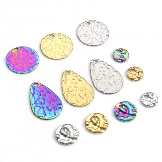 Picture of 304 Stainless Steel Geometry Series Charms Multicolor Geometric