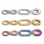 Immagine di 3 Pz Placcatura Sottovuoto 304 Acciaio Inossidabile Pendenti Charms Connettori Ovale Multicolore Simbolo di Infinito Filigrana