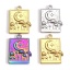 Immagine di 304 Acciaio Inossidabile Charms Luna Multicolore Fungo 3 Pz