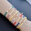 Immagine di Copper & Polyester Stylish Waved String Braided Friendship Bracelets Accessories Findings Gold Plated Multicolor Heart Pentagram Star Adjustable