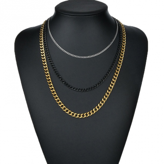 Picture of 304 Stainless Steel Cuban Link Chain Necklace For DIY Jewelry Making