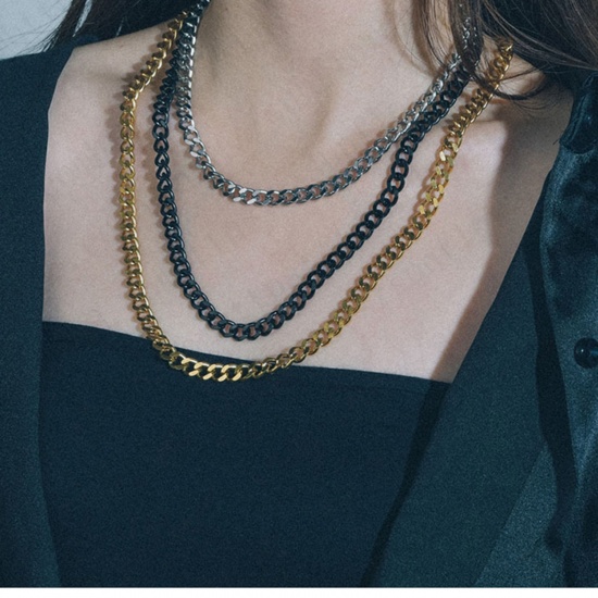 Picture of 304 Stainless Steel Cuban Link Chain Necklace For DIY Jewelry Making