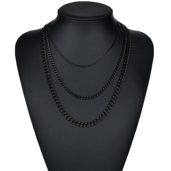 Picture of 304 Stainless Steel Cuban Link Chain Necklace For DIY Jewelry Making