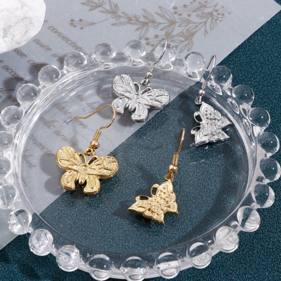 Immagine di Placcatura Sottovuoto Ecologica 304 Acciaio Inossidabile Insetto Charms Farfalla Multicolore 3 Pz