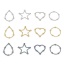 Picture of 3 PCs Vacuum Plating 304 Stainless Steel Geometric Connectors Charms Pendants Multicolor Heart
