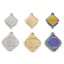 Immagine di Placcatura Sottovuoto Ecologica 304 Acciaio Inossidabile Charms Geometrica Multicolore Basi per Cabochon 3 Pz