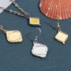 Picture of Eco-friendly Vacuum Plating 304 Stainless Steel Charms Multicolor Geometric Cabochon Settings