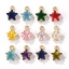 Immagine di Ottone Pietre Nascita Charms Stella 14k Vero Oro Placcato Multicolore Cubic Zirconiae 7.5mm x 5mm, 2 Pz