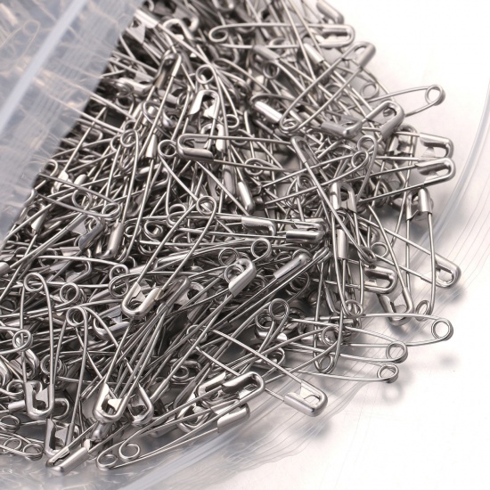 Picture of 304 Stainless Steel Safety Pin Brooches Silver Tone