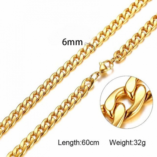 Immagine di 304 Acciaio Inossidabile Catena Singolare Collana Multicolore 1 Pz