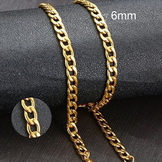 Immagine di 304 Acciaio Inossidabile Catena Singolare Collana Multicolore 1 Pz