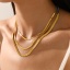 Imagen de Enchapado al Vacío Ecológico Elegante Sencillo Chapado en Oro de 18K 304 Acero Inoxidable Cadena Serpiente Collar Gargantilla Para Mujeres Fiesta 1 Unidad