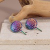 Bild von 304 Edelstahl Geometrie Serie Ohrring Ohrstecker Mit Stöpsel Drahtstärke: (21 gauge), 4 Stück