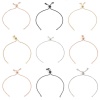 Picture of Brass Box Chain Semi-finished Adjustable Slider/ Slide Bolo Bracelets For DIY Handmade Jewelry Making Multicolor 23cm(9") long