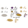 Picture of 304 Stainless Steel Ear Post Stud Earrings Oval Multicolor Cabochon Settings