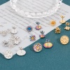 Picture of 304 Stainless Steel Ear Post Stud Earrings Sun Multicolor Cabochon Settings