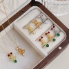 Imagen de Latón Navidad Colgantes Charms Multicolor Campana 3D Multicolor Circón Artificial 25mm x 12mm, 2 Unidades