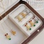 Immagine di Ottone Natale Charms Multicolore Sonaglio 3D Multicolore Cubic Zirconiae 25mm x 12mm, 2 Pz