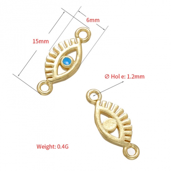Picture of Brass Connectors Charms Pendants Multicolor Eye Star                                                                                                                                                                                                          