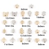 Image de Perles pour DIY Fabrication de Bijoux en CCB Plastique Plaqué Or KC Argent Mat Deux Couleurs Mixte 2 Paquets
