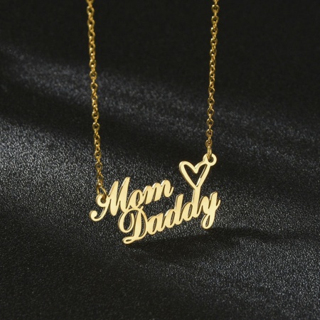 304 Stainless Steel Customized Name Necklace Personalized Letter Charm Pendant