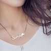 Picture of 304 Stainless Steel Customized Name Necklace Personalized Letter Charm Pendant