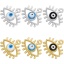 Immagine di Ottone Religione Charms Multicolore Malocchio Occhio della Provvidenza/ Occhio che Tutto Vede Smalto 11.5mm x 11mm, 2 Pz