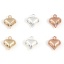 Immagine di Ottone San Valentino Charms Multicolore Cuore 3D 11mm x 8mm, 10 Pz