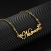 Picture of Stainless Steel Customized Name Necklace Personalized Letter Charm Pendant 45cm(17.7") long