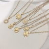 Picture of Eco-friendly Vacuum Plating Stylish Galaxy 18K Gold Plated 304 Stainless Steel Link Cable Chain Sun Star Pendant Necklace For Women