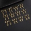 Image de Boucles d'Oreilles en 304 Acier Inoxydable Fleur de Mois de Naissance Creux 1 Paire