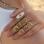 Picture of Eco-friendly Vacuum Plating Stylish Handmade Resin Jewelry Real Flower 18K Real Gold Plated 304 Stainless Steel & Resin Open Square Flower Rings For Women Party