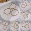 Bild von Umweltfreundlich Elegant Einfach 18K Gold plattiert 304 Edelstahl & Naturperle Halbmond Schmetterling Elastisch Charm-Armbänder Für Frauen Jubiläum 1 Strang