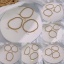 Immagine di Ecologico Elegante Semplice Placcato Oro 18K Acciaio Inossidabile 304 & Perla Naturale Luna Farfalla Elastico Braccialetti con Ciondoli Per Donne Anniversario 1 Pz