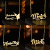 Picture of 304 Stainless Steel Customized Name Necklace Personalized Letter Charm Pendant Multicolor 45cm(17.7") long