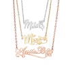 Picture of 304 Stainless Steel Customized Name Necklace Personalized Letter Charm Pendant Multicolor 45cm(17.7") long